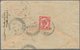 Malaiische Staaten - Perlis: 1920 Cover From PERLIS To India Franked On The Reverse By Kedah 4c. Red - Perlis