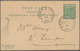 Malaiische Staaten - Selangor: 1898 (12.11.), Reply Postcard Tiger 1c. Green Commercially Used Withi - Selangor