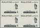 Malaiische Staaten - Selangor: 1965, Orchids Imperforate PROOF Block Of Four With Black Printing Onl - Selangor