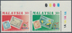 Malaysia: 1992, 125 Years Of Malayan Stamps 30c. Se-tenant Pair From Upper Right Corner IMPERFORATE - Malaysia (1964-...)