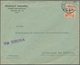 Delcampe - Mandschuko (Manchuko): 1937, 4 F. (pair) And 10 F. Tied "Harbin 4.3.18" To Air Mail Cover To Dairen - 1932-45 Mandchourie (Mandchoukouo)