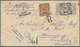 Niederländisch-Indien: 1896, 10 C Redbrown Wilhelmina Together With Horizontal Pair 12 1/2 C Grey Wi - Niederländisch-Indien