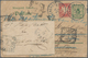 Niederländisch-Indien: 1903, INCOMING MAIL: Bavaria 5 Pf Psc Uprated With 10 Pf Carmine, Sent From M - Niederländisch-Indien