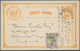 Nordborneo: 1896, Stationery Card 1c. Yellow-brown Uprated By 3c. Olive-green/dull Violet, Used From - Bornéo Du Nord (...-1963)