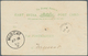 Oman: PERSIA 1895: Indian Official Postal Stationery Card Used From BUSHIRE To MUSCAT With Small "BU - Oman