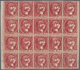 Philippinen: 1854, 10 Cuartos Dark Carmine, A Left And Right Margin Block Of 20 (4x5), Unused No Gum - Philippines