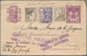Philippinen - Ganzsachen: 1945, Spain Postal Stationery Card 15 C. Violett Upgraded With SG 878, 5c - Philippines