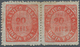 Portugiesisch-Indien: 1871, 20 R. Type II Vermilion Type, Thick Paper, A Horizontal Pair, Unused Mou - Inde Portugaise
