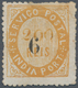 Portugiesisch-Indien: 1883, Local Currency, Error Surcharge "6" On 200 R. Ocre Thick Paper, Unused M - Inde Portugaise