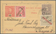 Portugiesisch-Indien: 1912/13, Two Letter Cards Registered To Prague/Bohemia: 6 Rs. Uprated 2 T. (no - Inde Portugaise