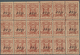 Saudi-Arabien - Hedschas: 1923, 1/4 Pia. On 1/8 Pia. Orange Brown With Black Overprint, Part Sheet O - Arabie Saoudite