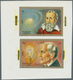 Delcampe - Schardscha / Sharjah: 1972, Scientists Galilei 1r. And Edison 3r. Printed Together In Sheet Form In - Sharjah