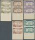 Syrien: 1946/1947, Airmails, 3pi. To 500pi., Complete Set As IMPERFORATE Vertical Pairs, Unmounted M - Syrie