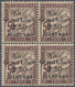 Syrien - Portomarken: 1923, 2.50pi. On 50c. Lilac-brown, Not Issued, Block Of Four, Unmounted Mint. - Syrien