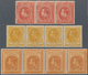 Thailand: 1883 First Issue Complete Set In Stripes Of Three (small Values) And Stripes Of Four (1 Si - Thaïlande