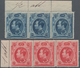 Thailand: 1883 First Issue Complete Set In Stripes Of Three (small Values) And Stripes Of Four (1 Si - Thaïlande