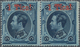 Thailand: 1885 "1 Tical" On 1 Solot Deep Blue, Ovpt. Type II (14x3½mm), Horizontal Pair, Mint Lightl - Thaïlande
