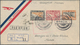 Thailand: 1930, 10 C, 15 C And 50 C Garuda, Mixed Franking On Registered "good Will" Flight Cover Fr - Thailand