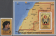 Thematik: Landkarten / Maps: 1990 (ca.), WEST SAHARA: Stamp (native Man) And Miniature Sheet (map Of - Géographie