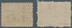 Ägypten: 1879 Provisionals: Two Singles Of 5pa. On 2½pi. Violet Both Perf 12½ X 13½ And With SURCHAR - Autres & Non Classés