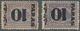 Ägypten: 1879 Provisionals: Two Different Singles Of 10pa. On 2½pi. Violet Both With "INVERTED SURCH - Sonstige & Ohne Zuordnung