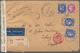 Ägypten: 1939, Incoming Censored Mail: France, 3 X 2,25 F And 3,00 F Ceres, Mixed Franking On Regist - Autres & Non Classés