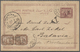 Ägypten - Ganzsachen: 1898, Stationery Double Card 3 Mil. Brown Uprated With Pair 1 Mil Brown Sent F - Autres & Non Classés