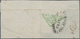 Argentinien: 1858 10c. Green, BISECTED Diagonally, Used On Part Of Folded Letter And Tied By Oval H/ - Autres & Non Classés