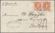 Argentinien: 1875, 5 C. Pair Tied "BUENOS AYRES ABR 27 1875" To Folded Envelope Endorsed "p. Gironde - Autres & Non Classés