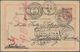 Neusüdwales: Incoming Mail, 1899, Stationery 20 P./6 H. Tied "JERUSALEM 26 4 99" To Melbourne/Austra - Briefe U. Dokumente