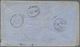 Victoria: 1865, QV 6 D. Black (5) Tied Oval Bar "27" To Small Envelope With Emboss "via Marseilles" - Lettres & Documents