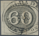 Brasilien: 1843, 60 Reis In Large Oval With Full To Large Margins With Rare Cancellation "CICADE DEL - Ungebraucht