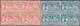 Brasilien: 1906, Pan-American Congress, 100r. And 200r., Blocks Of Four, Fresh Colours, Well Perfora - Neufs