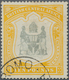 Britisch-Zentralafrika: 1897-1900 £10 Black & Yellow, Wmk Crown CC, Used And Cancelled By "TSHIROMO - Autres & Non Classés