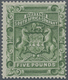 Britische Südafrika-Gesellschaft: 1892: 5 £ Green Unused Without Gum, Fine - Ohne Zuordnung
