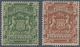 Britische Südafrika-Gesellschaft: 1892, Coat Of Arms £5 Sage-green And £10 Brown Both Unused Without - Non Classés