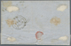 Neuschottland: 1851 3d. Blue Pair, Used On Entire Letter From Amherst To New York In 1853, Cancelled - Briefe U. Dokumente