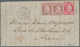 Cuba: 1874, FRENCH P.O., 10c. Brown On Rose Horiz. Pair And 80c. Red, 1fr. Rate On Lettersheet With - Sonstige & Ohne Zuordnung