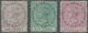Dominica: 1874, QV Perf. 12½ With Wmk. Crown CC Complete Set Of Three With 1d. Lilac, 6d. Green And - Dominica (1978-...)