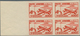 Fezzan: 1948, Imperf Air Mail Set Of Two Values In Margin Blocks Of Four, Mint Never Hinged, Fine An - Covers & Documents