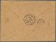 Guadeloupe: 1892. Registered Envelope Addressed To Egypt Bearing Yvert 21, 25c Black/rose (3) Tied B - Neufs