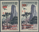 Kamerun: 1961/1962, Definitives Three High Values 5sh. On 100fr. To £1 On 500fr. With Red Overprint - Kamerun (1960-...)