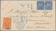 Kolumbien: 1889, Registered Letter From BARRANQUILLA To East India With Blue French Ship Mark "LIGNE - Colombie