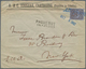 Kolumbien: 1902, 20 C Brown On Blue, Single Franking On Commercial Cover From Cartagena With Blue Si - Kolumbien