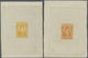 Kolumbien: 1917, Caldas 1/2 C. Single Die Proofs In Yellow Resp. Orange, With And W/o Watermarks, Sc - Colombie