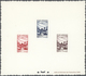 Marokko: 1947, Airmails, Two Epreuve Collective In Issued Colours: 9fr./40fr./50fr. And 100fr./200fr - Briefe U. Dokumente