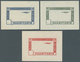 Mauretanien: 1942, Airmails, Design "Plane And Camel Caravan", Group Of Three Imperf. Stage Proofs S - Autres & Non Classés