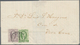 Mexiko: 1857 Folded Cover From Mexico City To Very Cruz Franked By 1856 8r. Lilac And 2r. Green Both - Mexique