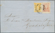 Mexiko: 1861, 1 R. Orange And 4 R. Rose, The Latter With Very Large Margins, On Entire Folded Letter - Mexique