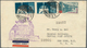 Mexiko: 1939, 20 C With Overprint On Airmail-FDC "SARABIA VUELO MEXICO NUEVA YORK 23. DE 1939" Sent - Mexique